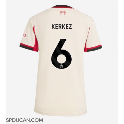 Zenski Nogometni Dres Liverpool Milos Kerkez #6 Gostujuci 2025-26 Kratak Rukav Zenski Nogometni Dres Liverpool Milos Kerkez #6 Gostujuci 2025-26 Kratak Rukav